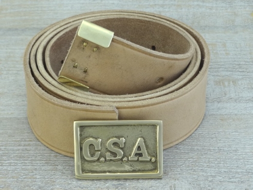 Koppel natur mit CSA Kasten Schliee und Beltkeeper, Material: Koppel Leder, Schliee + Beltkeeper Messing