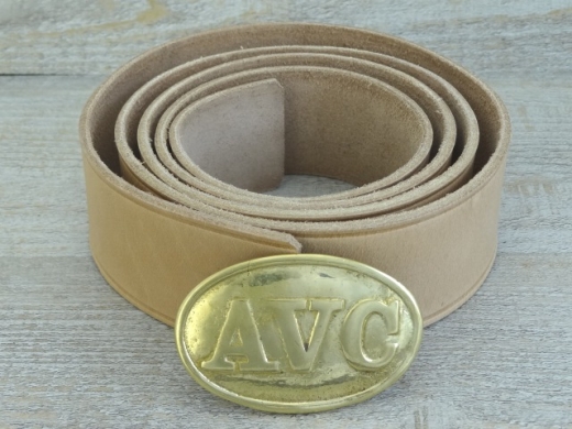 Koppel natur mit AVC Vollmessing Schliee, Material: Koppel Leder, Schliee Messing