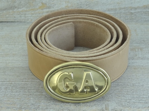 Koppel natur mit GA Schliee, Material: Koppel Leder, Schliee Messing gestanzt bleigefllt