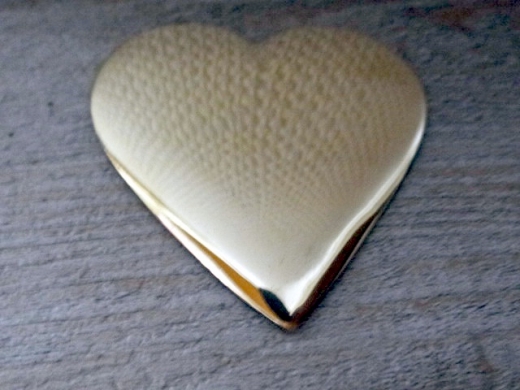 Kavallerie Martingale Herz, ca. 9 cm, Material Messing