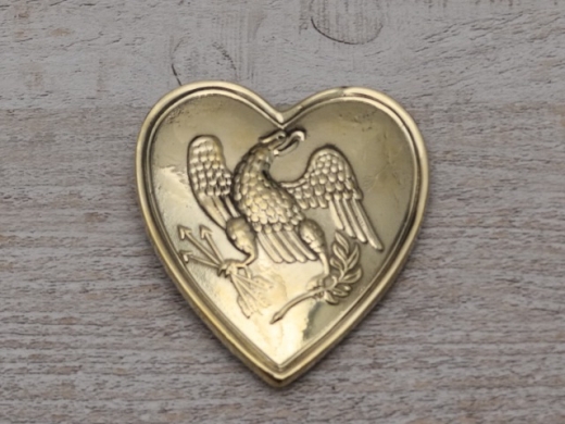 Kavallerie Martingale Herz US Adler, Material Messing
