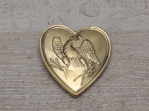 Kavallerie Martingale Herz US Adler, Material Messing