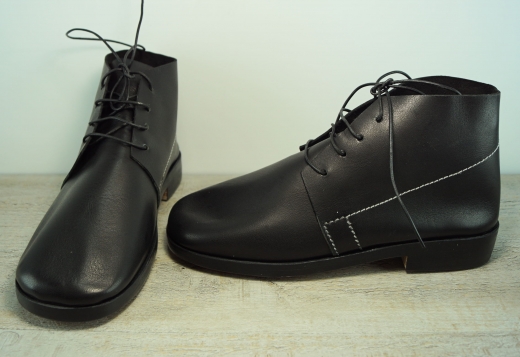 Brogans schwarz dickes Oberleder, auen Glattleder, Material: Oberleder, Futter, Sohle 100% Leder