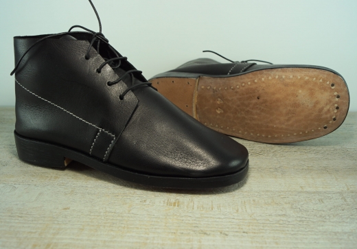 Brogans schwarz dickes Oberleder, auen Glattleder, Material: Oberleder, Futter, Sohle 100% Leder