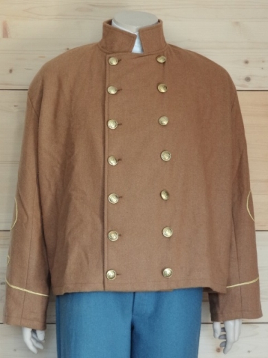 CS Shell Jacket Lieutenant, butternut, 14 CSA Knpfe