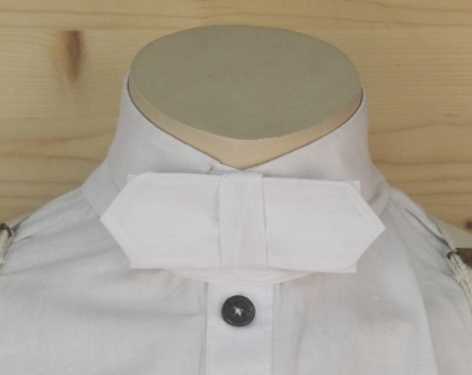 Fliege wei, Cravat, matt, breit, 100% Baumwolle