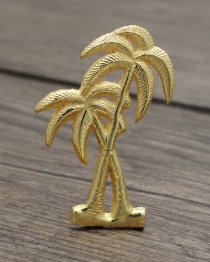 Hut / Kepiabzeichen Florida Militia, Palme, Messing massiv