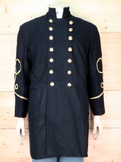 CS / US Frock Coat dunkelblau Captain, 2 reihig, 14 Adler Knpfe, 100% Wolle, Futter 100% Baumwolle