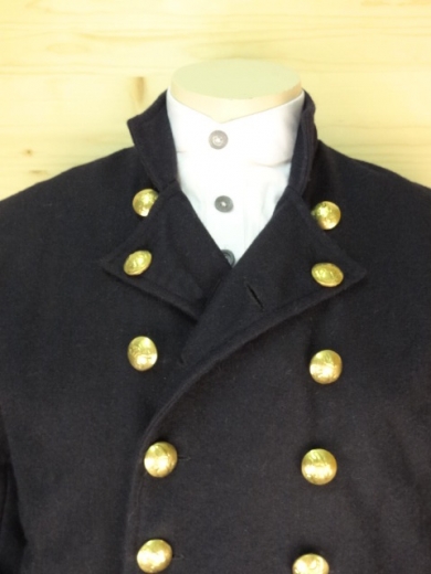 CS / US Frock Coat dunkelblau Captain, 2 reihig, 14 Adler Knpfe