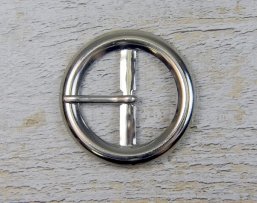 Schnalle fr Riemen bis 2,7 cm, Material: Metall, silberfarben, rund