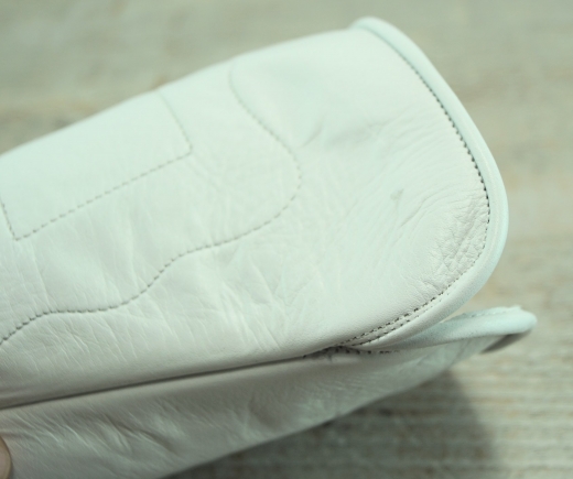 weie Herren Lederhandschuhe, groe Stulpe, Material: 100% Leder