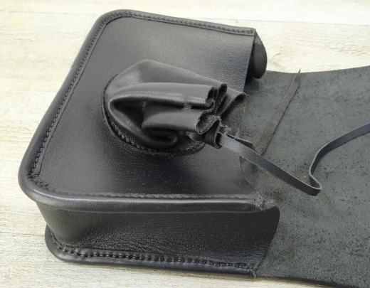 preuische Patronentasche M1809, schwarz, Material: Leder