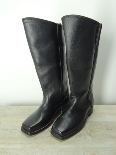 schwarze Kavalleriestiefel, Material: Oberleder, Futter, Sohle 100% Leder