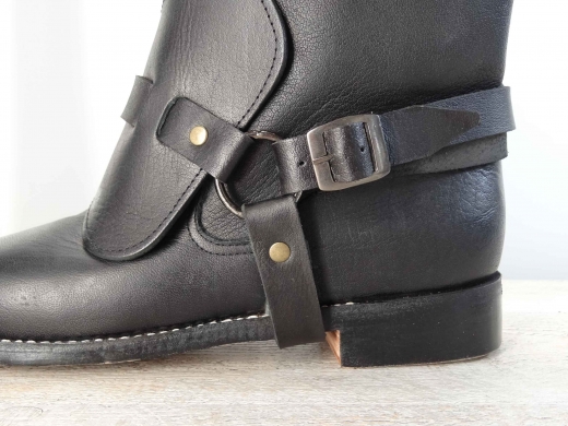 schwarze Leder Stiefel, Musketier Stiefel, Piraten Stiefel, Material: Oberleder, Futter, Sohle 100% Leder