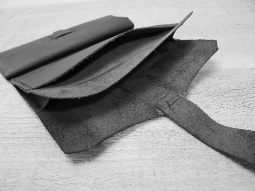 Brieftasche schwarz, klein, ca.: 18,0 cm x 8,0 cm, Material: Leder