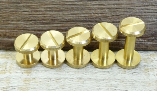 Messing Schraubnieten Lnge ca. 12,0 mm, Kopf ca. 10,0 mm, Material: Messing, PREIS PRO STCK