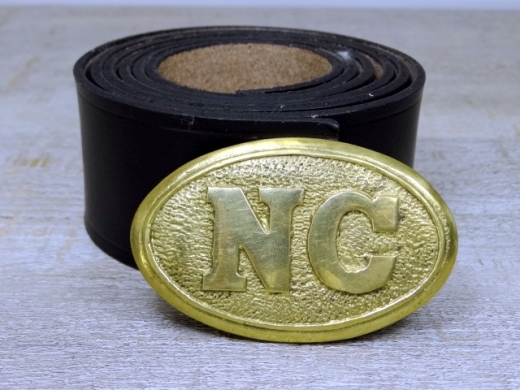 Koppel schwarz mit NC oval Vollmessing Schliee, Material: Koppel Leder, Schliee Messing