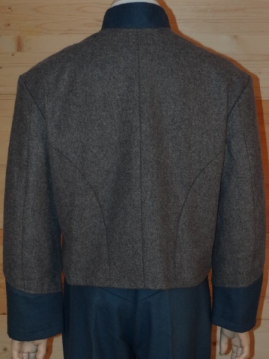 CS Shell Jacket hellgrau, Waffenfarbe blau, Oberstoff: reine Wolle, Futter: 100% Baumwolle