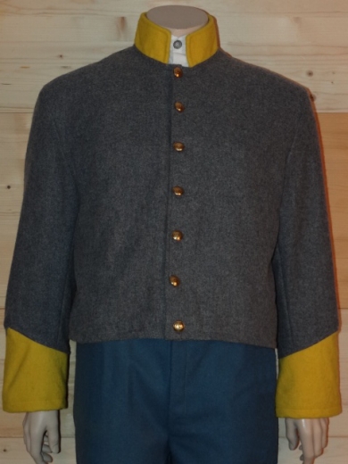 CS Shell Jacket hellgrau, Waffenfarbe gelb, Oberstoff: reine Wolle, Futter: 100% Baumwolle