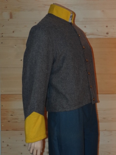 CS Shell Jacket hellgrau, Waffenfarbe gelb, Oberstoff: reine Wolle, Futter: 100% Baumwolle