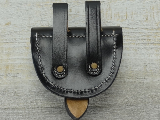 Z�ndh�tchentasche schwarz Shield Front, Material: Leder, innen Schaffell