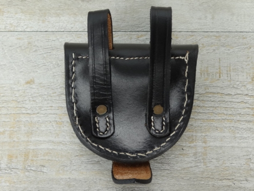 Zndhtchentasche schwarz, US geprgt, Material: Leder, innen Schaffell