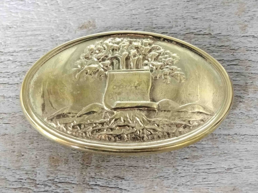 Schliee Map of Alabama oval, 3 Haken, Material: Messing