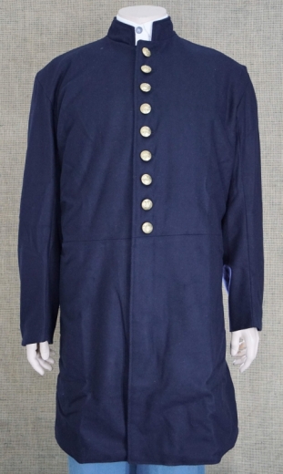 US Frock Coat darkblue Lieutenant-Captain, 1 reihig, 9 US Knpfe, dicke Wolle, Knopflcher handgenht