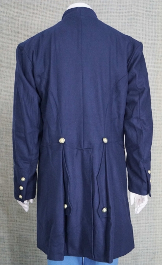 US Frock Coat dunkelblau Major - General, 2 reihig, 14 US Knpfe domed, Knopflcher handgenht, 100% Wolle, Futter 100% Baumwolle