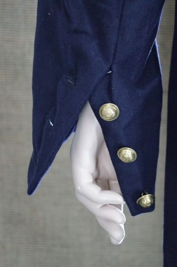 US Frock Coat dunkelblau Major - General, 2 reihig, 14 US Knpfe domed, Knopflcher handgenht, 100% Wolle, Futter 100% Baumwolle