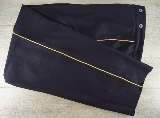 CS / US Hose dunkelblau,hohe Form, dicke Wolle, mit goldenen Streifen, 100% Wolle