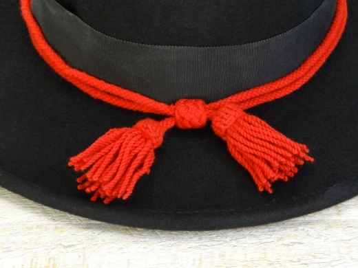Hutkordel rot, Artillerie, 100% Wolle