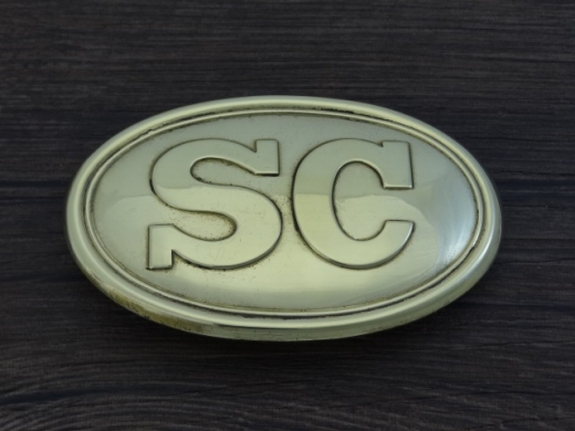 Schliee SC oval, 3 Haken, Material: Messing gestanzt, bleigefllt