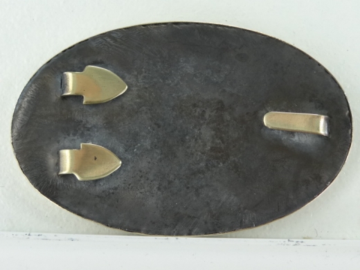 Schliee SC oval, 3 Haken, Material: Messing gestanzt, bleigefllt