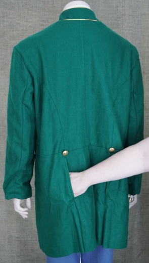 CS Frock Coat grn / gold, 1 reihig, 9 CSA Knpfe, CS Georgia Clinch Rifle, 100% Wolle, Futter 100% Baumwolle