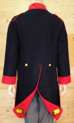 Bayrische Artillerie Jacke, 1 reihig, napoleonic, 100% Wolle, Futter 100% Baumwolle