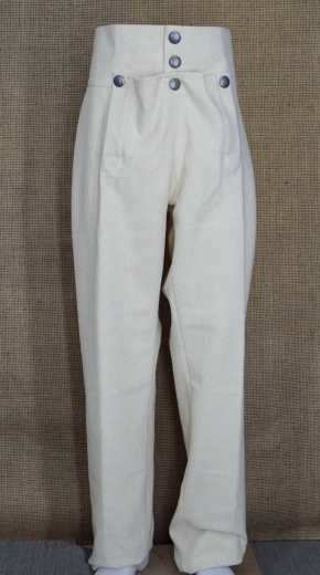 preuische / napoleonische Woll Hose, wollweiss, 100% Wolle