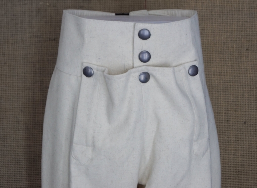 preuische / napoleonische Woll Hose, wollweiss, 100% Wolle