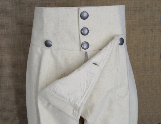 preuische / napoleonische Woll Hose, wollweiss, 100% Wolle