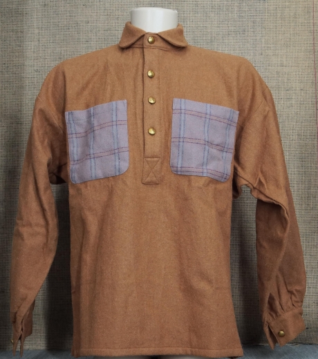 Battle Shirt butternut & tuscaloosa karierte Brusttaschen, 100% Wolle
