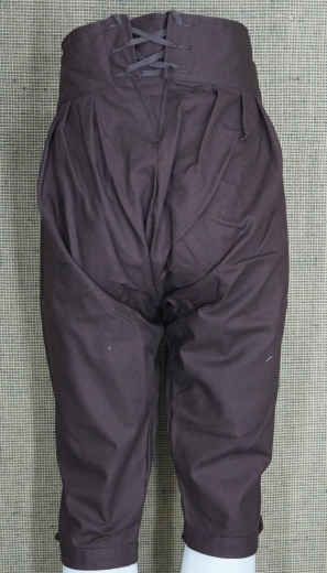 Kniebund Hose braun, sehr fester Stoff, 15 Knpfe, 100% Baumwolle