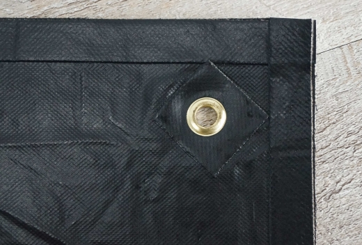 Gum Blanket als Zeltuntergrund, gummiert, Material: 100% Baumwolle beschichtet, Messing�sen