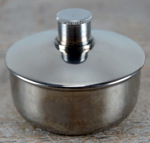 kleine l Lampe, mit Docht, Durchmesser ca. 8cm, Material: Edelstahl