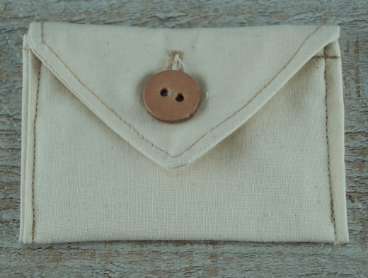 Tasche / Portemonnaie natur, Mae: ca. 10,0 cm x 7,0 cm, Material: 100% Baumwolle
