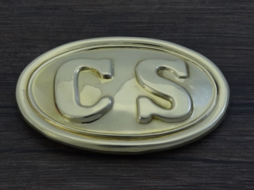 Schliee CS oval, 3 Haken, Material: Messing gestanzt, bleigefllt