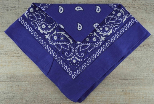 Halstuch blau/wei�, ca. 69cm x 69cm, 100% Baumwolle
