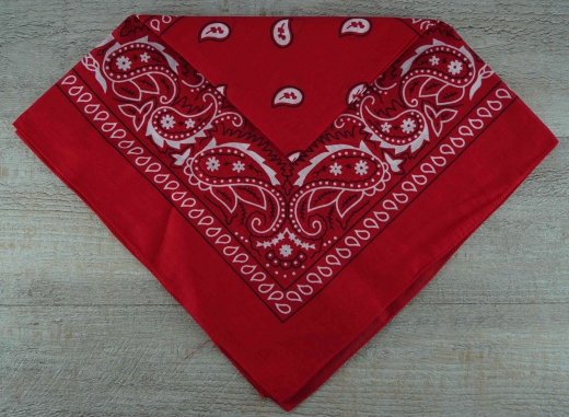 Halstuch rot/wei�, ca. 69cm x 69cm, 100% Baumwolle