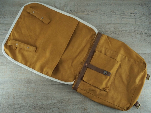 Brotbeutel SPANAM spanisch amerikanischer Krieg / Spanish American War Haversack, 100% Baumwolle, Lederriemen, Metallknpfe