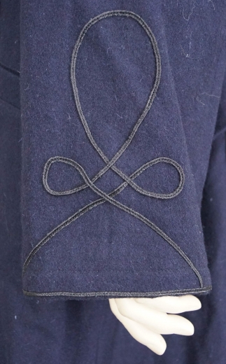 US Offiziers Mantel dunkelblau langes Cape fr Lieutenant, Material: Oberstoff reine Wolle, Futterstoff reine Baumwolle