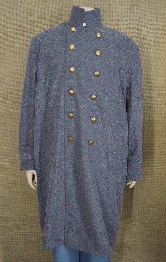 napoleonischer Mantel, hellgrau, Material: Oberstoff reine Wolle, Futterstoff reine Baumwolle
